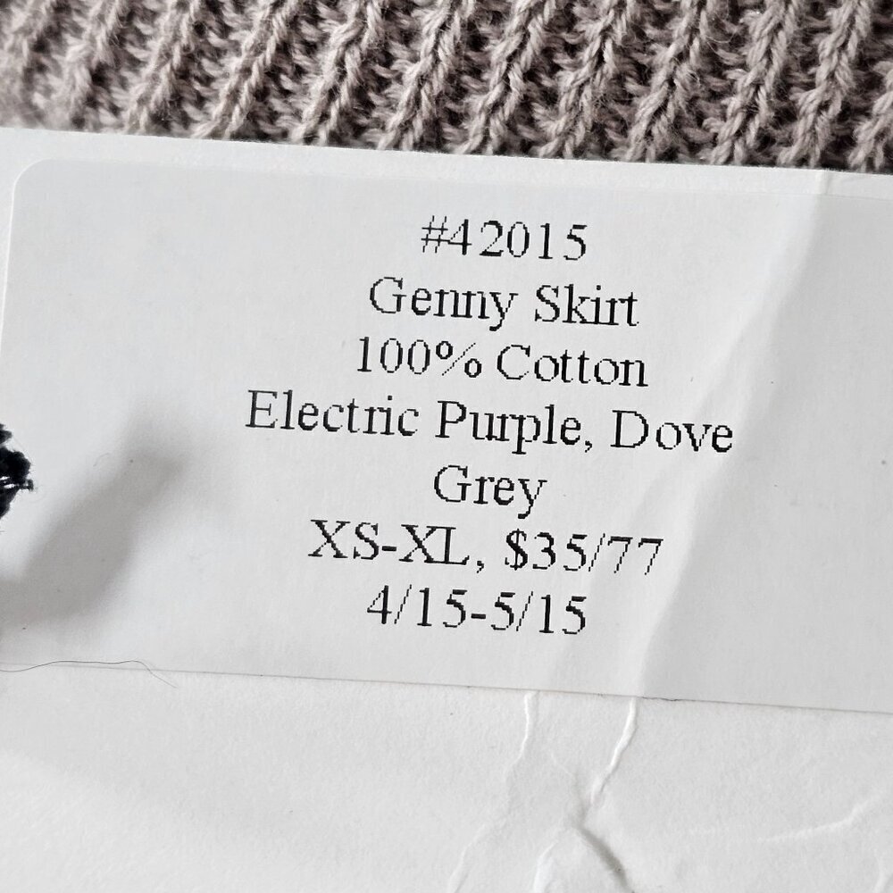 Callahan Knitwear Genny Skirt Electric Purple Brown Cotton Women's Small NWT - Picture 6 of 11